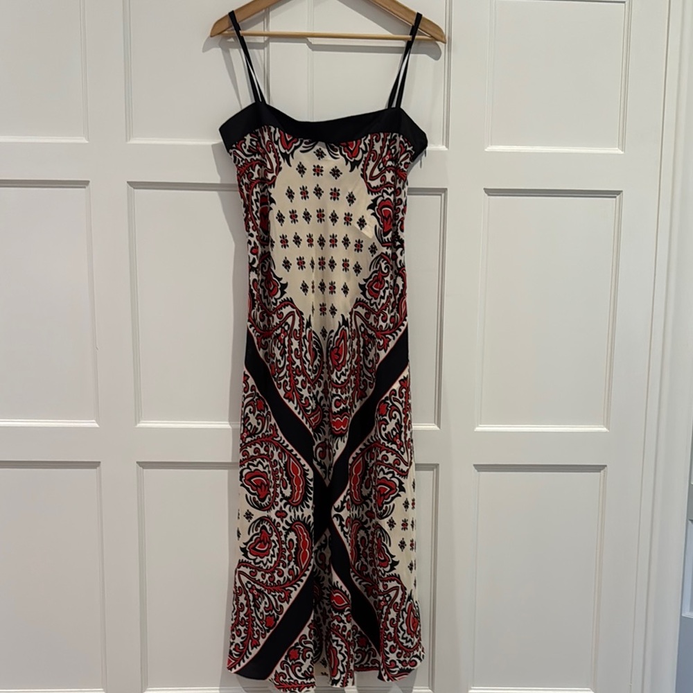 RED Valentino Red and Black Spaghetti Strap Sundress